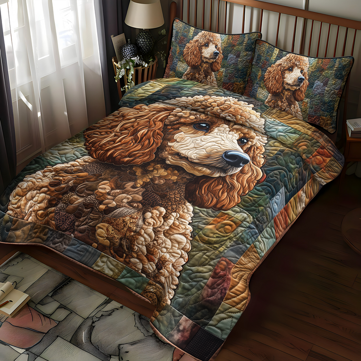 Poodle Parade 3-Piece Bedding Set