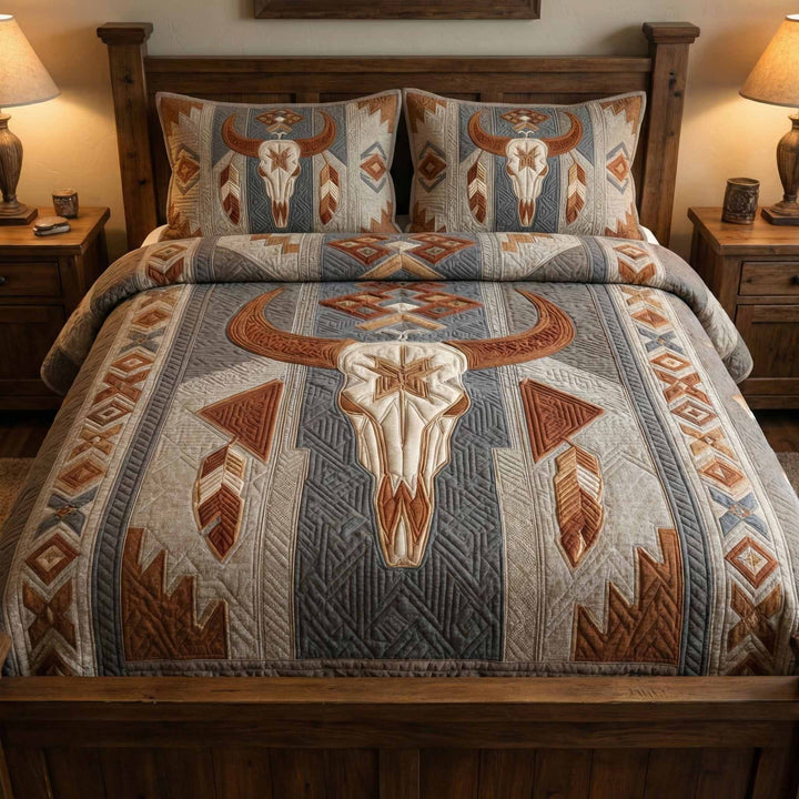 Prairie Skull 3-Piece Bedding Set