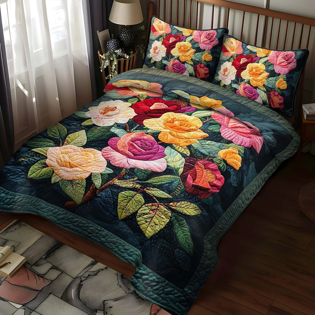 Rose Elegance 3-Piece Bedding Set