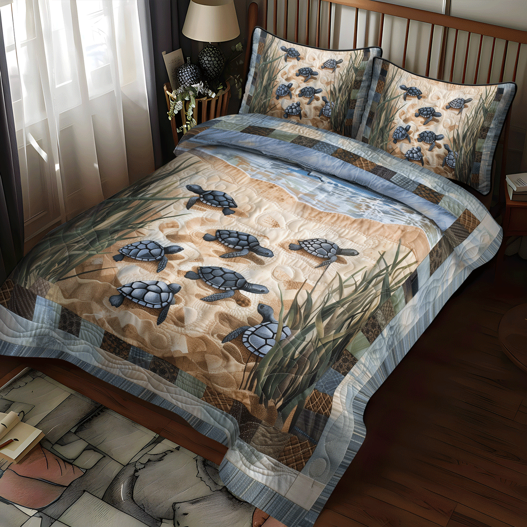 Sea Turtle Sojourn 3-Piece Bedding Set