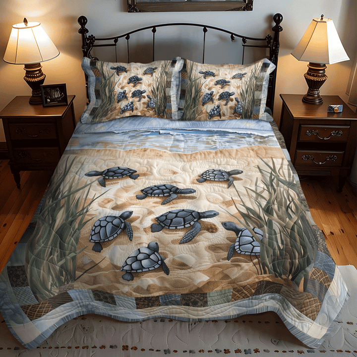Sea Turtle Sojourn 3-Piece Bedding Set