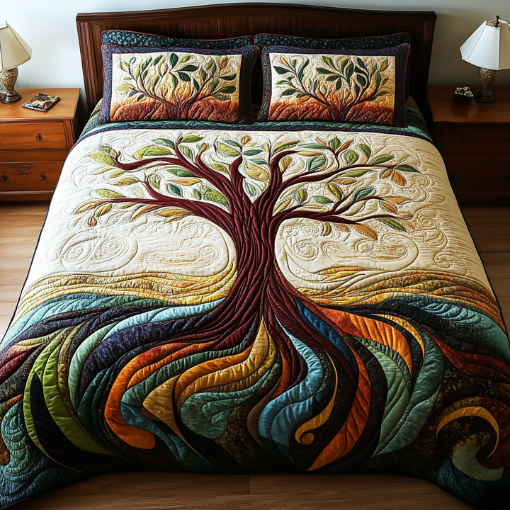 Serenity Tree 3-Piece Bedding Set