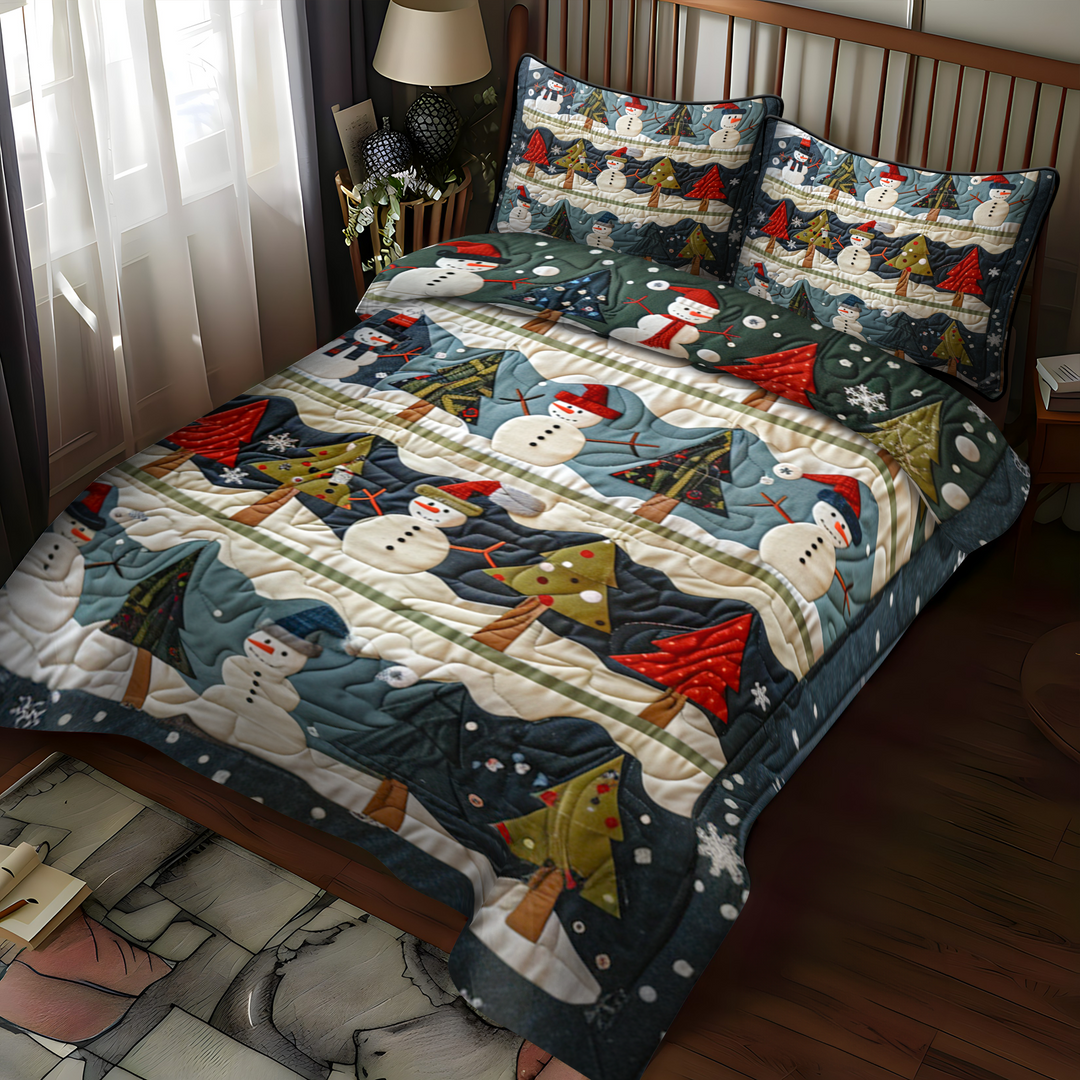 Snowmen Smiles 3-Piece Bedding Set