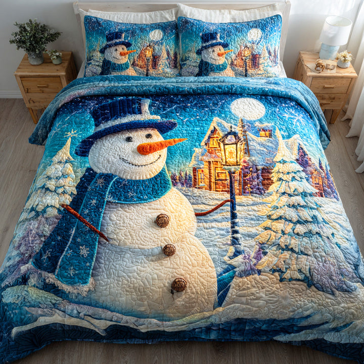 Snowmen Wonderland 3-Piece Bedding Set