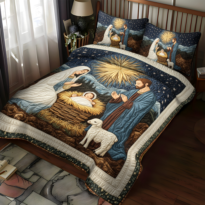 Starry Nativity Wonder 3-Piece Bedding Set