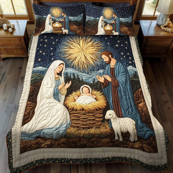 Starry Nativity Wonder 3-Piece Bedding Set