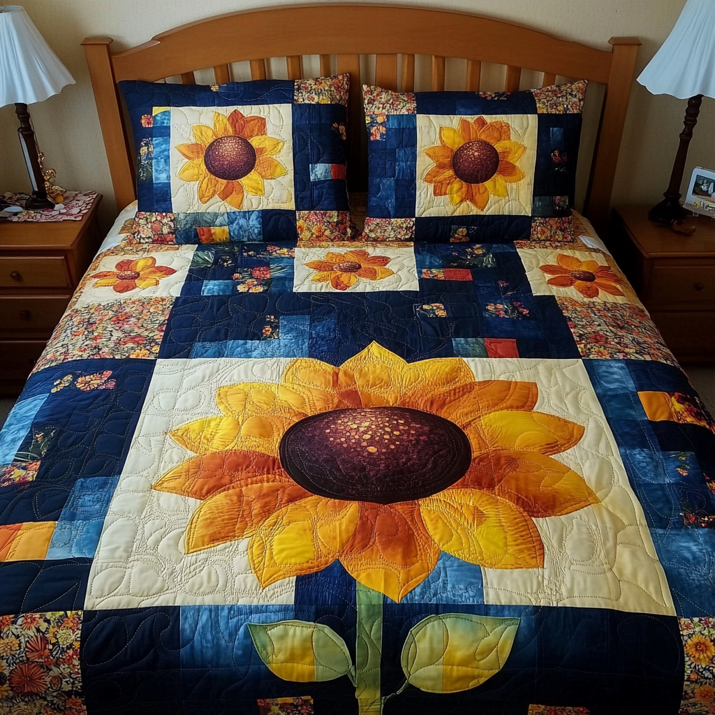 Summer Sunflowers 3-Piece Bedding Set