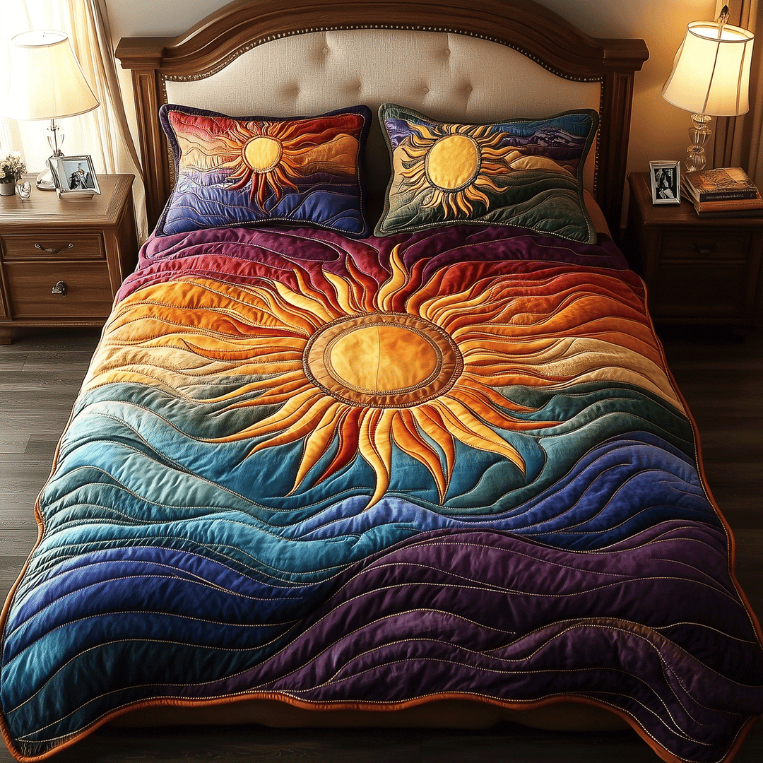 Sun Glow Aura 3-Piece Bedding Set