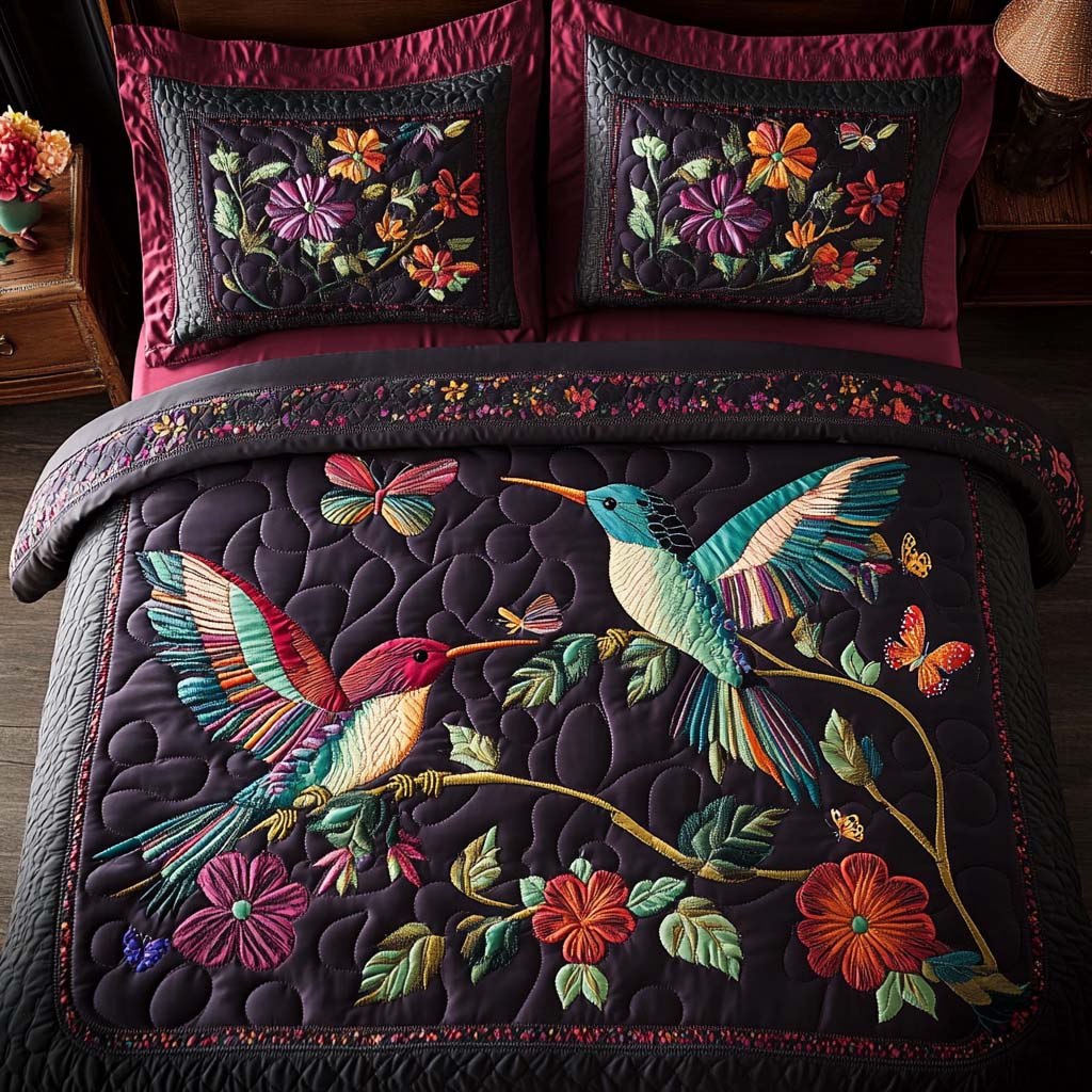 Hummingbird 3-Piece Bedding Set
