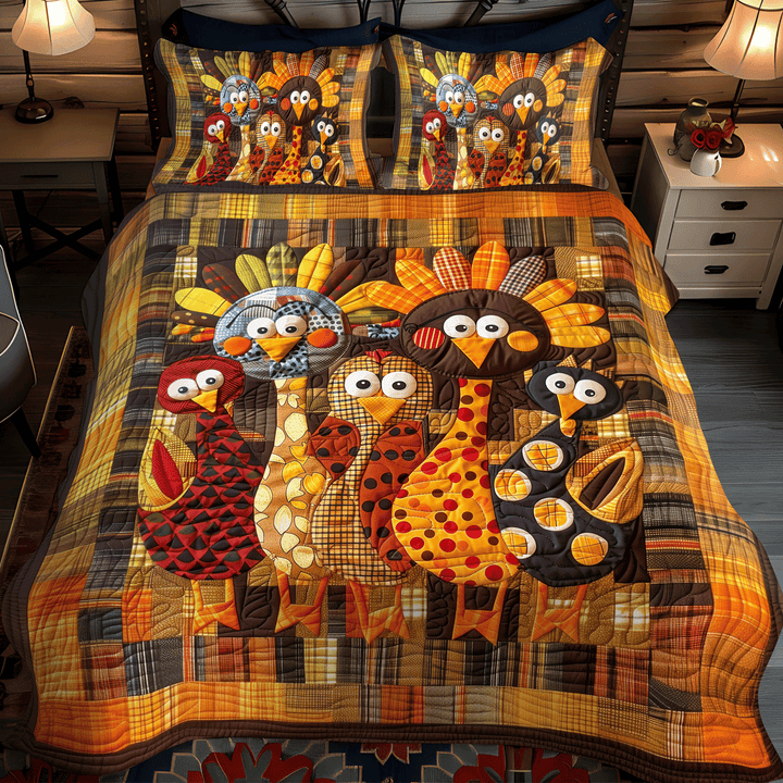 Thanksgiving Family 3-Piece Bedding Set