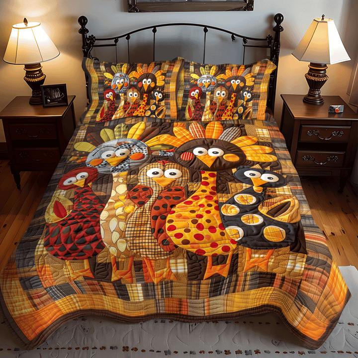 Thanksgiving Family 3-Piece Bedding Set