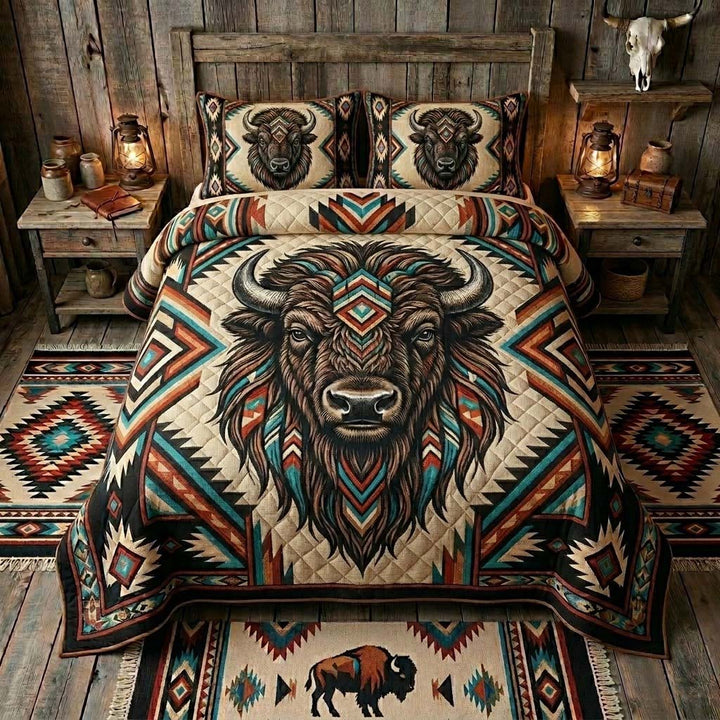 Tribal Spirit Bison 3-Piece Bedding Set