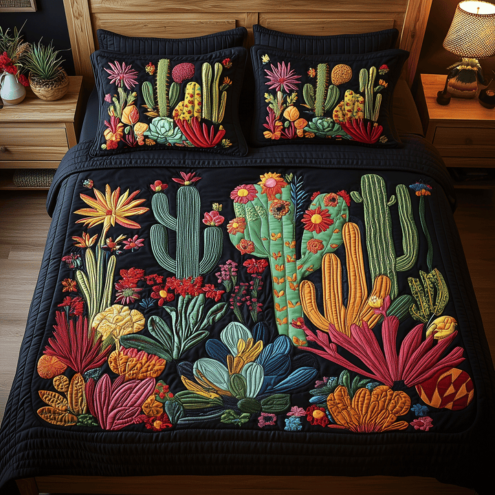 Tropical Cactus 3-Piece Bedding Set