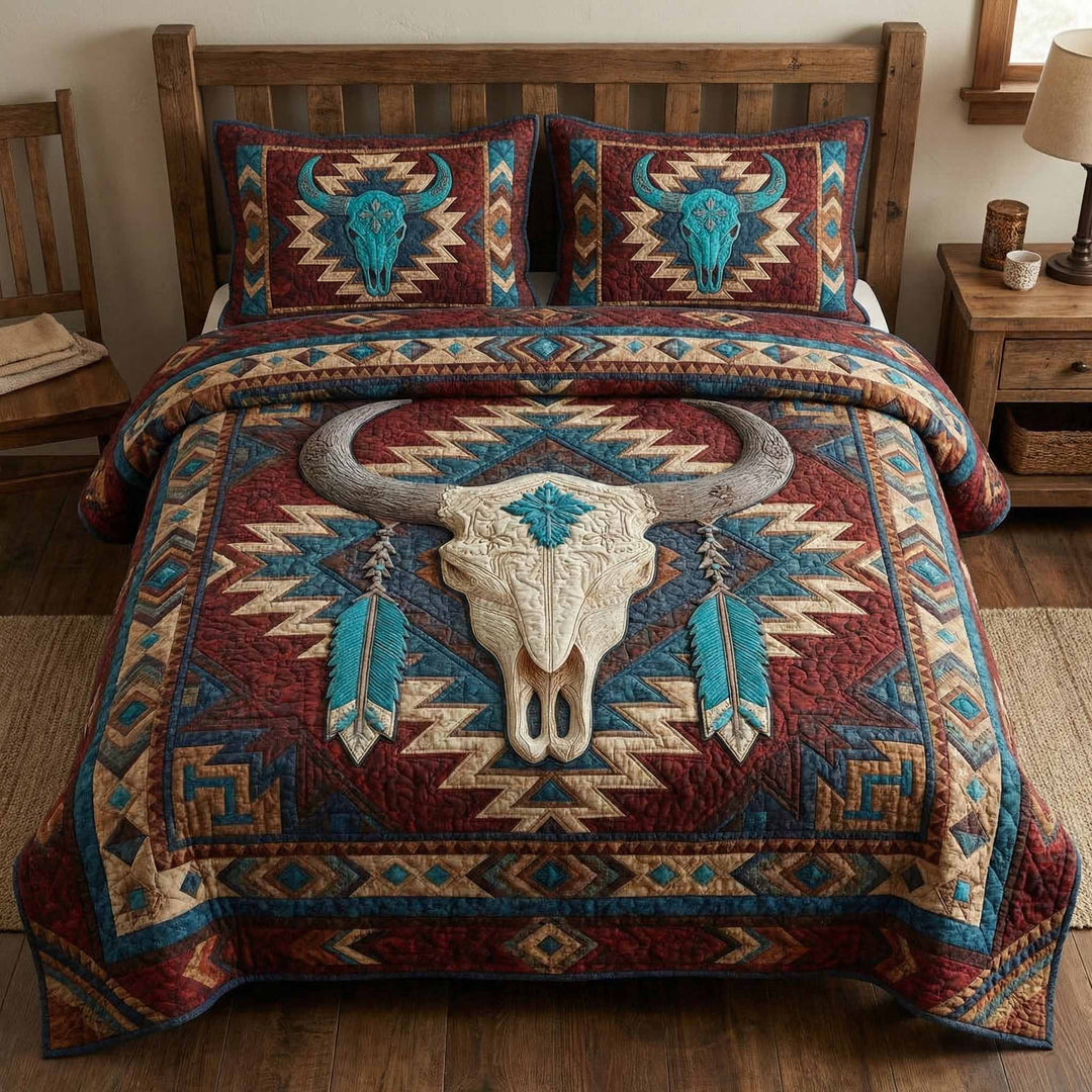 Turquoise Legacy 3-Piece Bedding Set