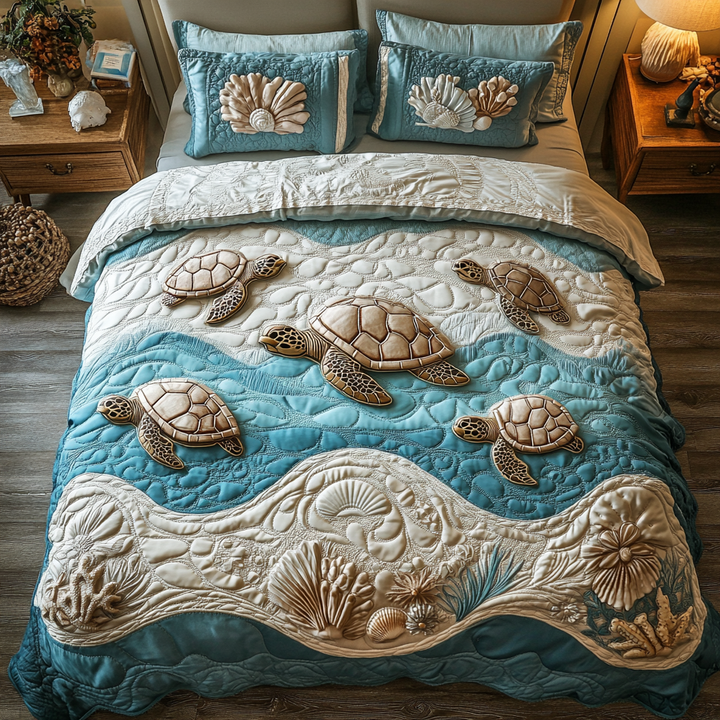 Turtle Dreams 3-Piece Bedding Set