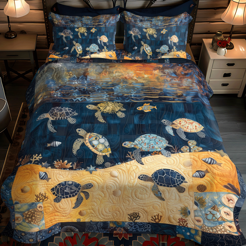 Turtley Night 3-Piece Bedding Set