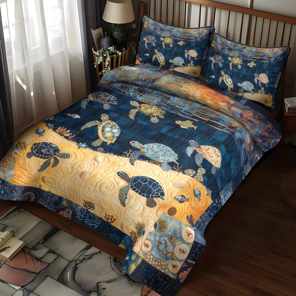 Turtley Night 3-Piece Bedding Set