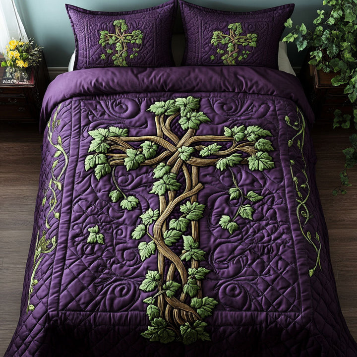 Vine Cross 3-Piece Bedding Set