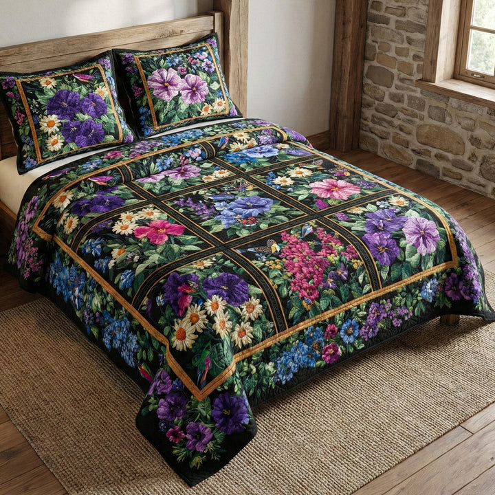 Vintage Floral 3-Piece Bedding Set