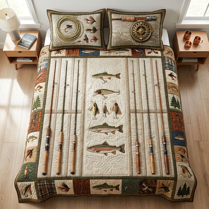 Vintage Tackle 3-Piece Bedding Set