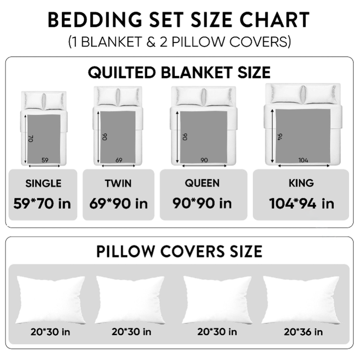 Floral Dreams 3-Piece Quited Bedding Set