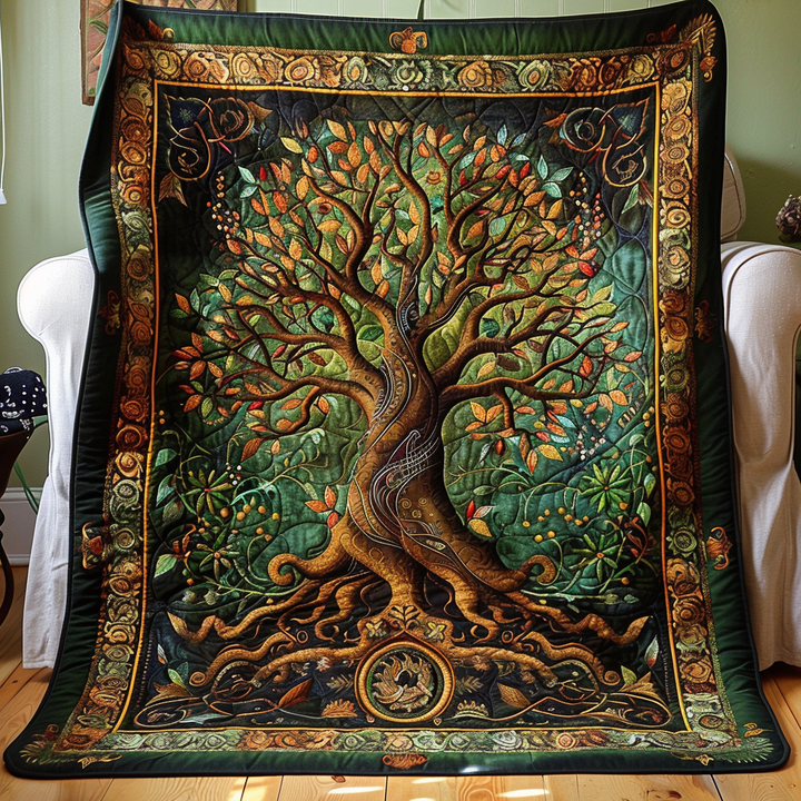 Artisan Celtic Knot Tree of Life Blanket