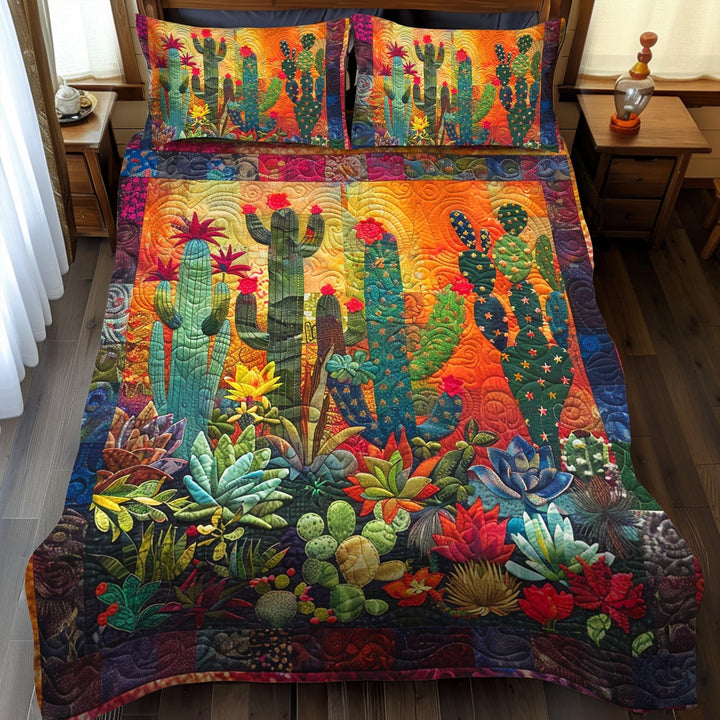 Radiant Desert Cactus 3-Piece Bedding Set
